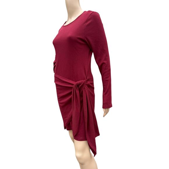 Betianro Ribbed Tie Waist Mini Dress, Size M, Bodycon Ruched T-Shirt Dress NWT - Picture 4 of 7